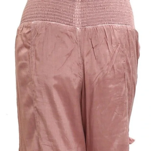 Free People Ruffled Mauve Wide Leg Pants - Picture 6 of 11